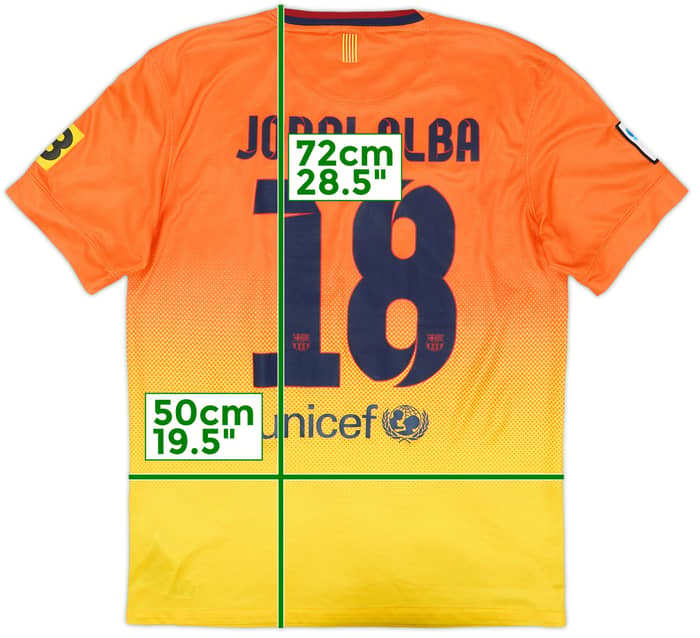 Camiseta de visitante del Barcelona 2012-13 Jordi Alba #18 - 8/10 - (S)