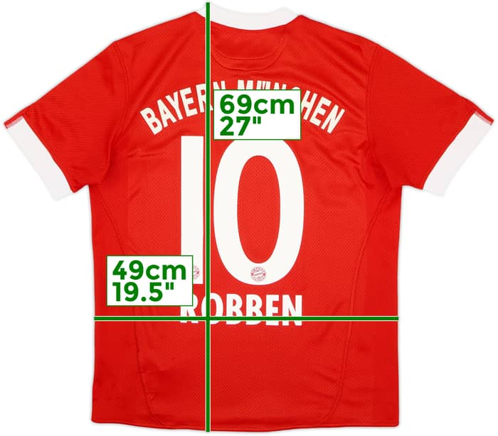 2009-10 Bayern Munich Home Shirt Robben #10 - 8/10 - (XL.Boys)
