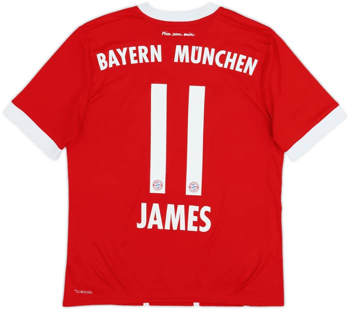 2017-18 Bayern Munich Home Shirt James #11 - 6/10 - (13-14 Years)
