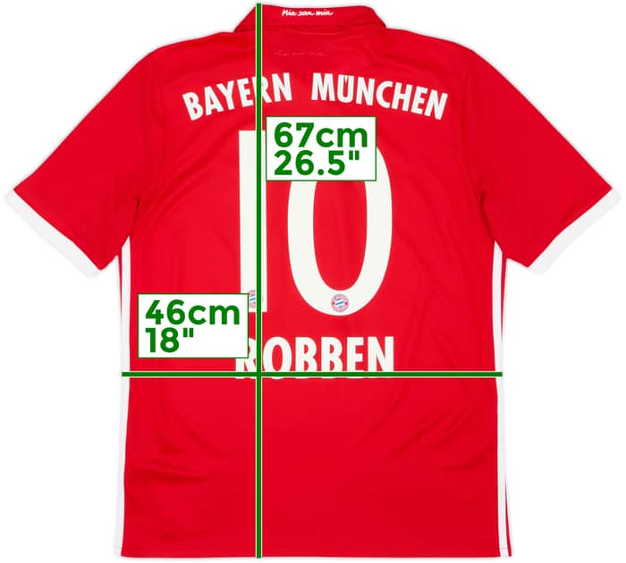 2016-17 Bayern Munich Home Shirt Robben #10 - 6/10 - (XL.Boys)
