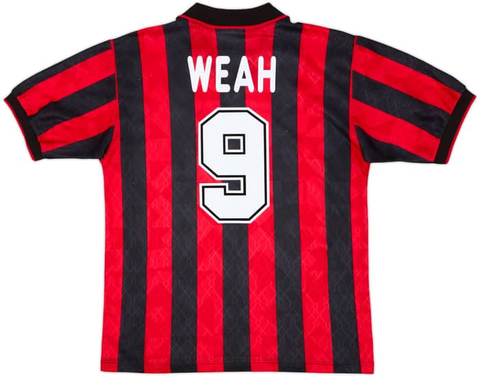 1995-96 AC Milan Camiseta Local Weah #9 - 8/10 - (L)