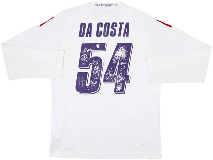 2008-09 Fiorentina Match Issue Away L/S Shirt Da Costa #54