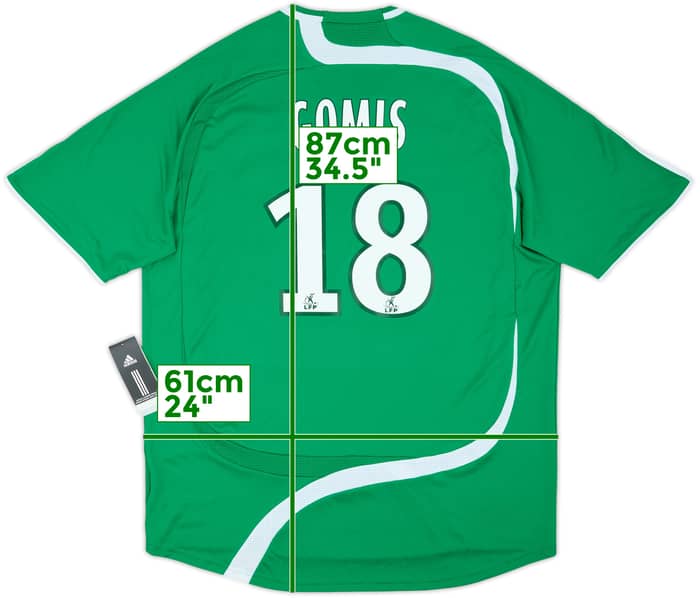 2007-08 Saint Etienne Home Shirt Gomis #18 (XL)