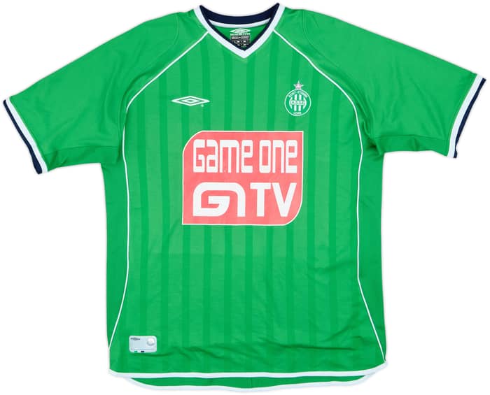 2001-03 Saint Etienne Home Shirt Carteron #3 - 7/10 - (XL)