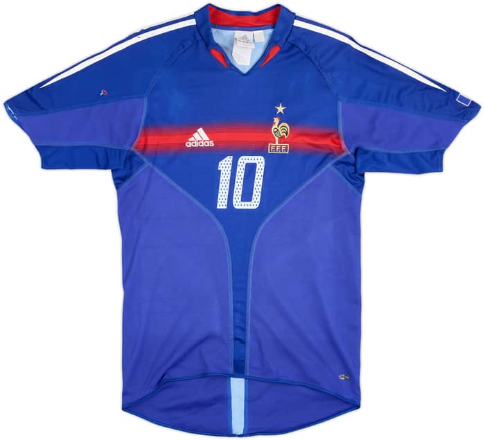 2004-06 France Home Shirt Zidane #10 - 9/10 - (S)