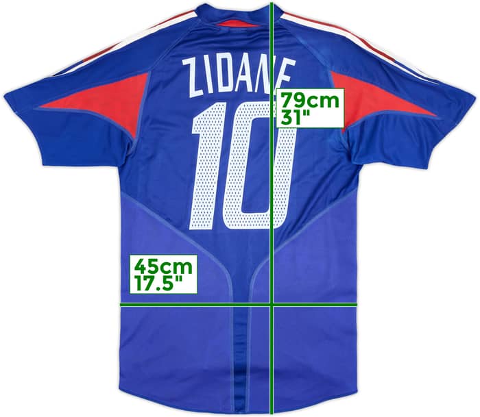 2004-06 France Home Shirt Zidane #10 - 9/10 - (S)