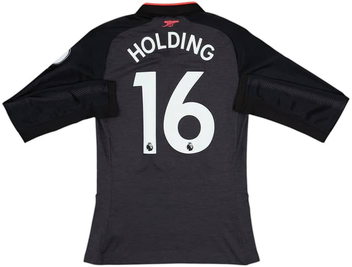 2017-18 Arsenal Match Issue Third L/S Shirt Holding #16
