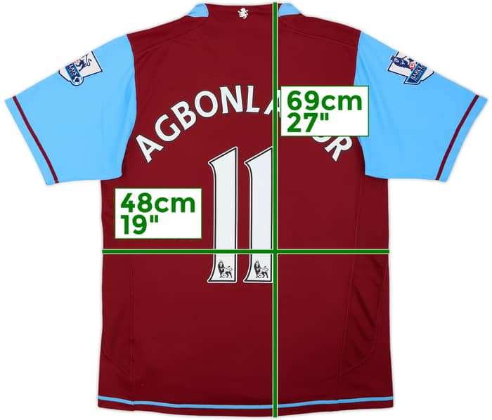 2007-08 Aston Villa Home Shirt Agbonlahor #11 - 8/10 - (S)