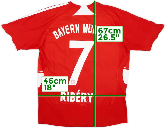 2008-09 Bayern Munich Home Shirt Ribery #7 - 8/10 - (L.Boys)