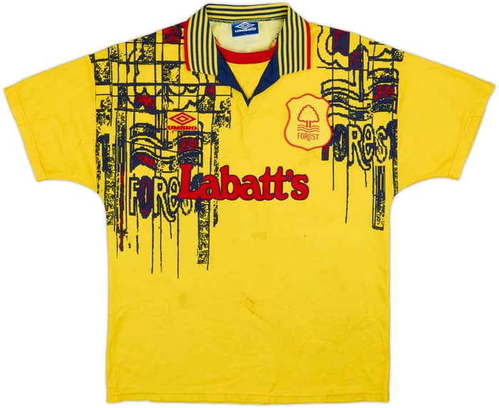 1995-97 Nottingham Forest Away Shirt Haaland #18 - 6/10 - (L)