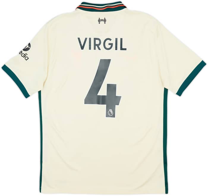 2021-22 Liverpool Away Shirt Virgil #4 - 8/10 - (M)