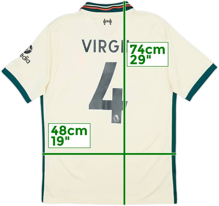 2021-22 Liverpool Away Shirt Virgil #4 - 8/10 - (M)