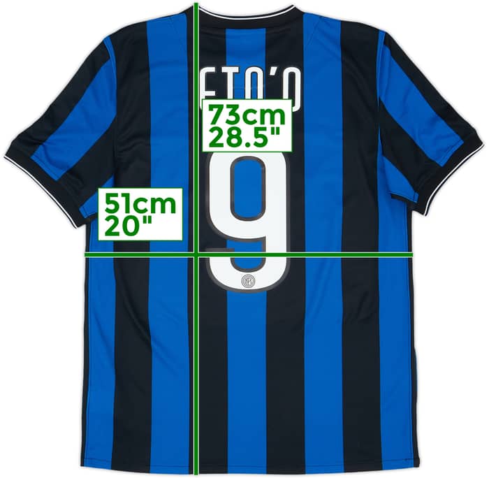 2009-10 Inter Milan Home Shirt Eto'o #9 - 8/10 - (M)