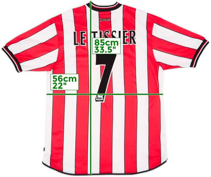 2001-03 Southampton Home Shirt Le Tissier #7 - 8/10 - (L)