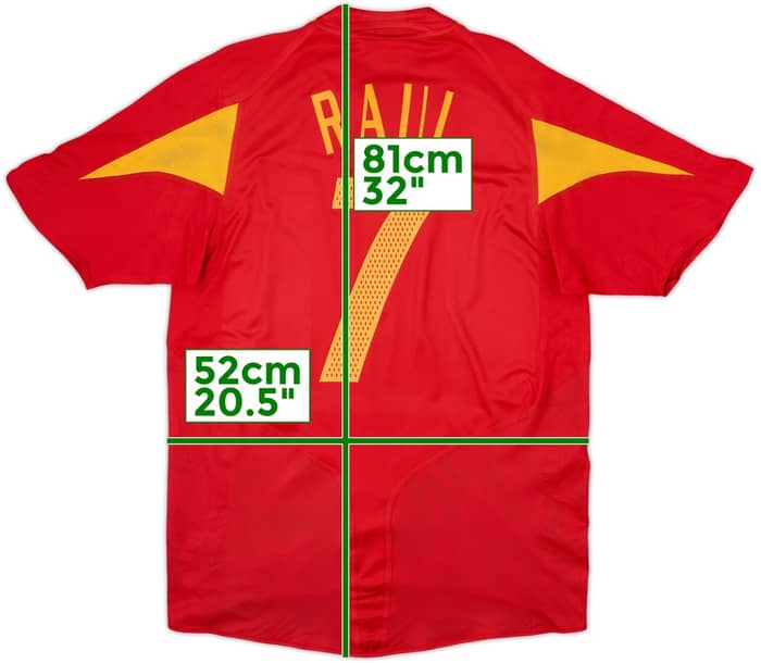2004-06 Spain Home Shirt Raul #7 - 6/10 - (M)