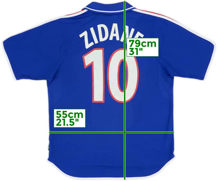 2000-02 France Home Shirt Zidane #10 - 5/10 - (L)