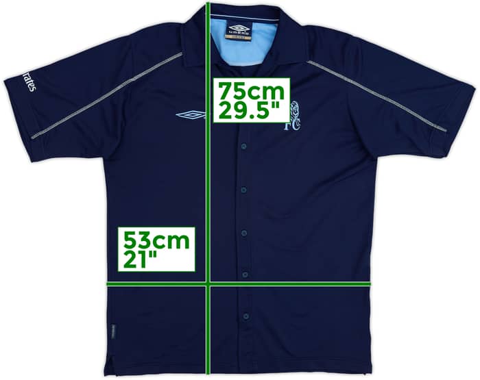 Camiseta Umbro con botones del Chelsea 2004-06 - 9/10 - (L)
