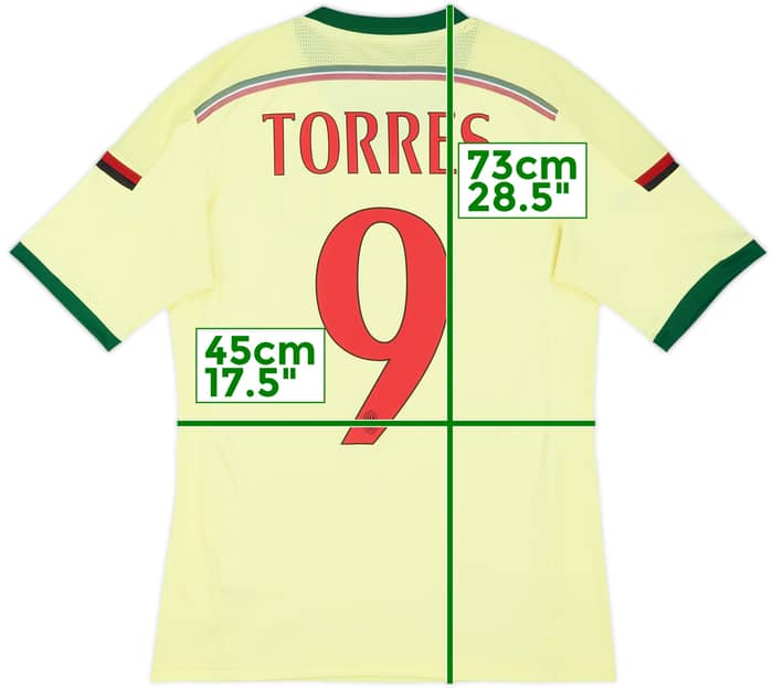 2014-15 AC Milan Third Shirt Torres #9 - 6/10 - (S)