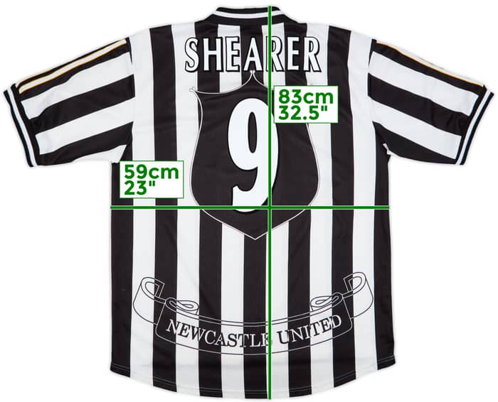 1997-99 Newcastle Camiseta Local Shearer #9 - 8/10 - (XL)