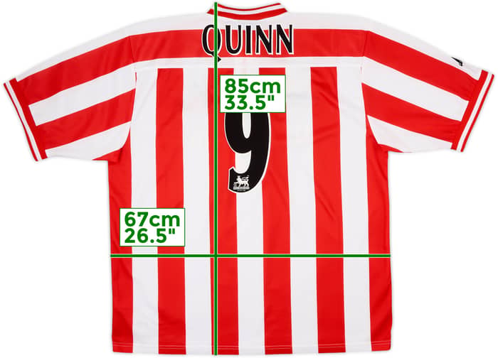1999-00 Sunderland Home Shirt Quinn #9 - 9/10 - (XXL)