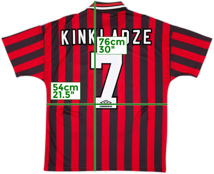1994-96 Manchester City Away Shirt Kinkladze #7 - 8/10 - (L)