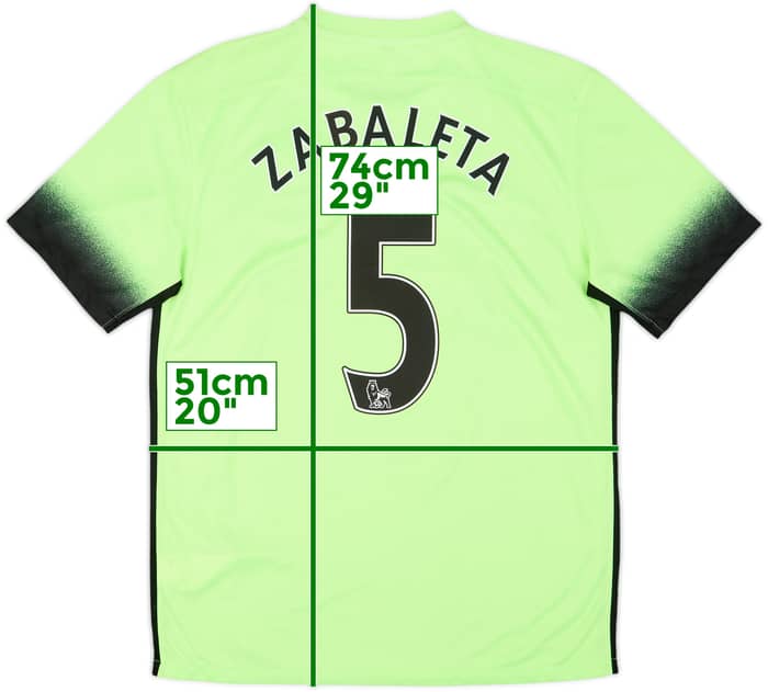 2015-16 Manchester City Third Shirt Zabaleta #5 - 5/10 - (M)