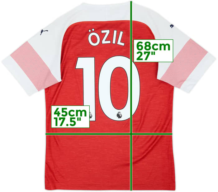 2018-19 Arsenal Home Shirt Ozil #10 - 8/10 - (S)