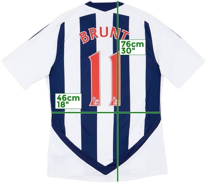 2011-12 West Brom Home Shirt Brunt #11 - 8/10 - (S)