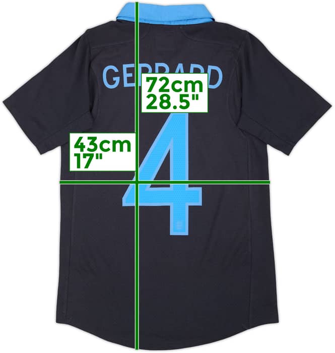 2011-12 England Away Shirt Gerrard #4 - 9/10 - (XL.Boys)