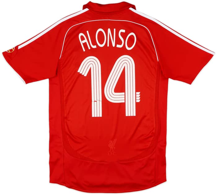 2006-08 Liverpool Home Shirt Alonso #14 - 6/10 - (S)
