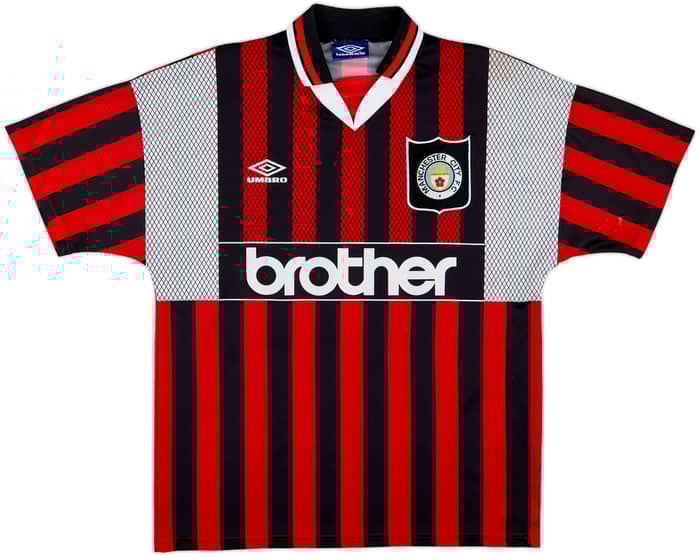 1994-96 Manchester City Away Shirt Kinkladze #7 - 5/10 - (L)