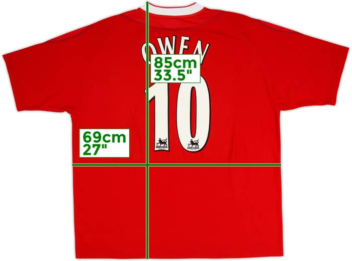 2002-04 Liverpool Home Shirt Owen #10 - 9/10 - (XXL)