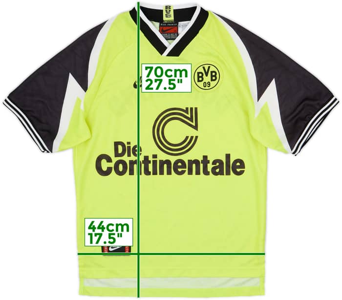 1995-96 Borussia Dortmund Home Shirt - 7/10 - (XS)