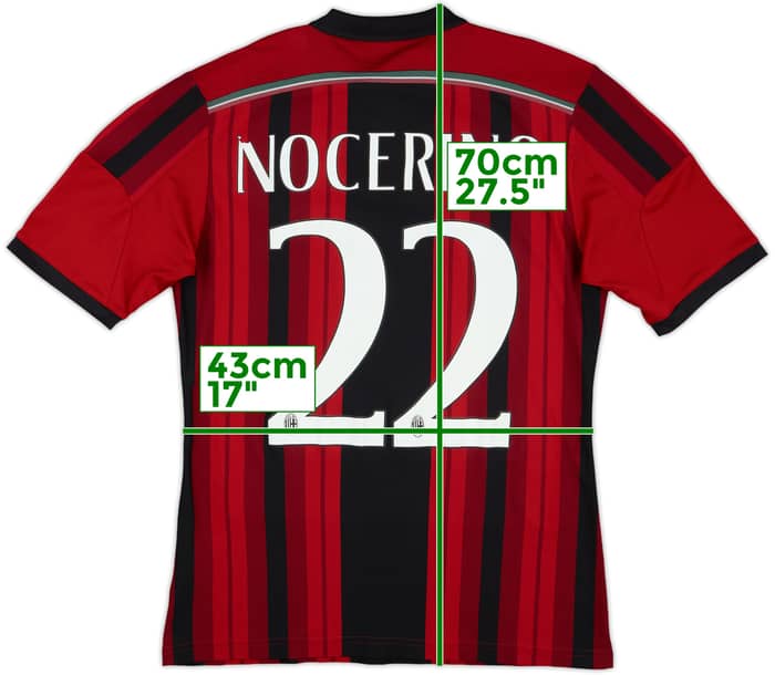 2014-15 AC Milan Home Shirt Nocerino #22 - 5/10 - (S)
