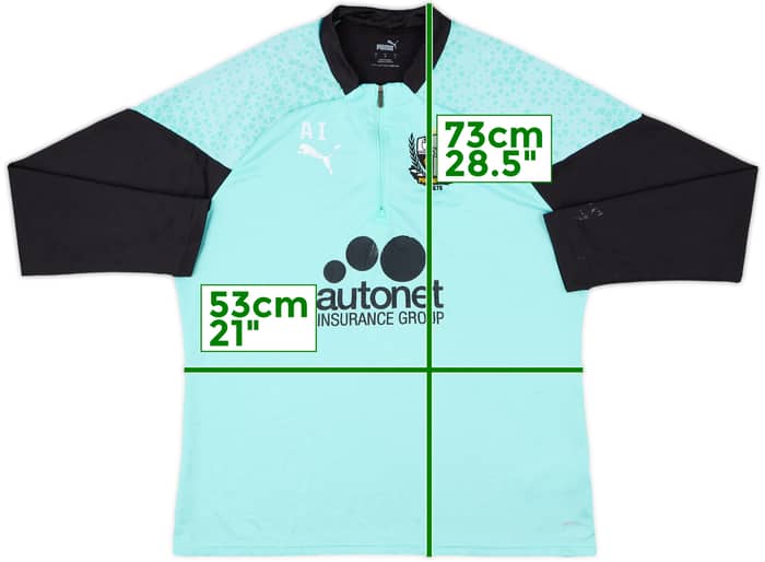 2022-23 Port Vale Staff Issue 1/4 Zip Training Top AI - 6/10 - (L)