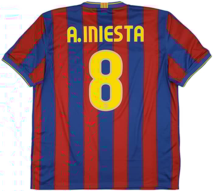 2009-10 Barcelona Home Shirt A.Iniesta #8 - 10/10 - (XL)