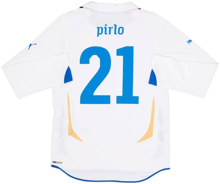 2010-12 Italy Away L/S Shirt Pirlo #21 - 8/10 - (M)