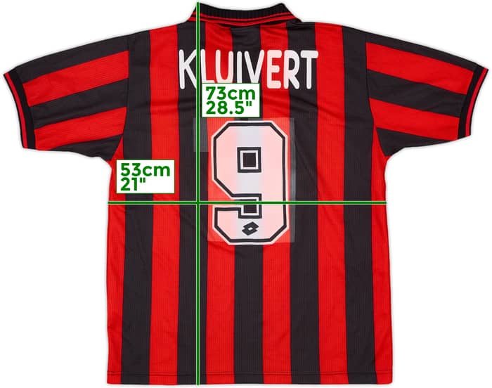 1997-98 AC Milan Home Shirt Kluivert #9 - 7/10 - (M)