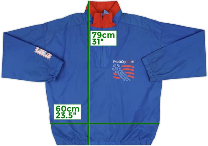 1994 World Cup USA 94 Apex 1/4 Zip Rain Jacket - 8/10 - (M)