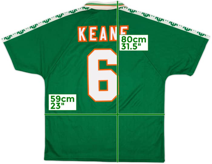 1996-98 Ireland Home Shirt Keane #6 - 10/10 - (XL)