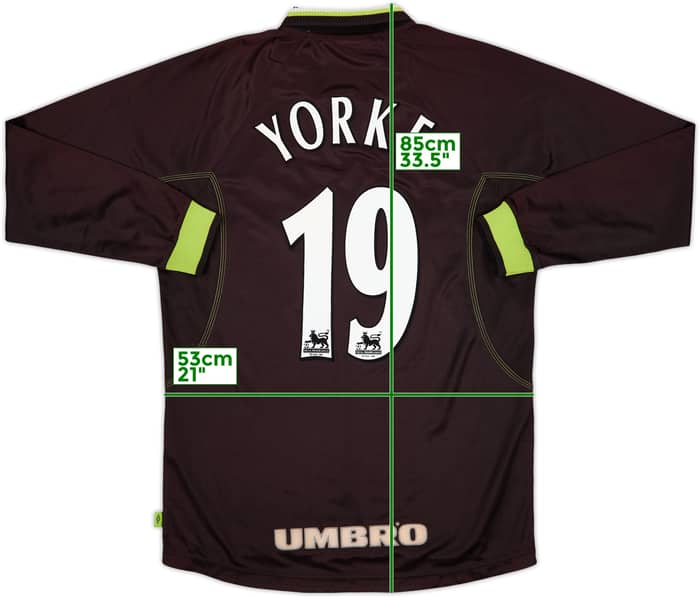 1998-99 Manchester United Third L/S Shirt Yorke #19 - 6/10 - (M)