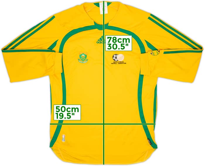 2006-09 South Africa Home L/S Shirt - 7/10 - (L)
