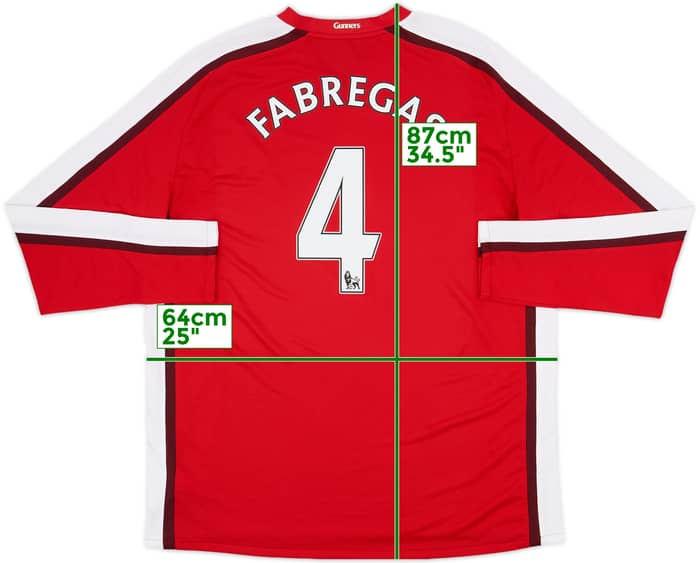 2008-10 Arsenal Home L/S Shirt Fabregas #4 - 6/10 - (XXL)