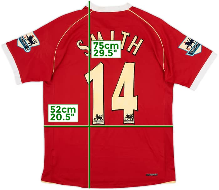 2006-07 Manchester United Home Shirt Smith #14 - 5/10 - (M)
