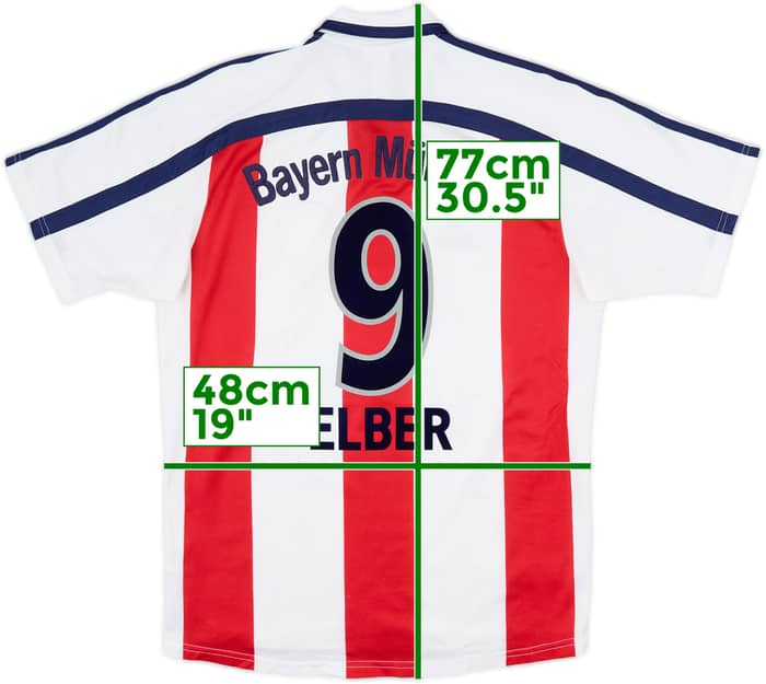 2000-01 Bayern Munich Away Shirt Elber #9 - 8/10 - (S)