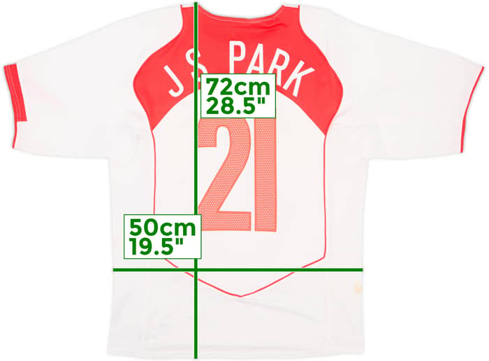 2004-06 South Korea Away Shirt J S Park #21 - 7/10 - (L)