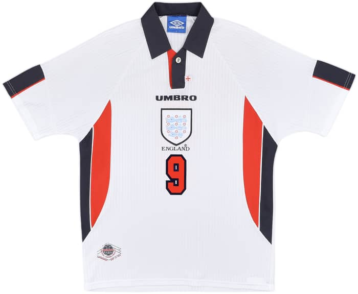 1997-99 England Home Shirt Shearer #9 - 8/10 - (L)