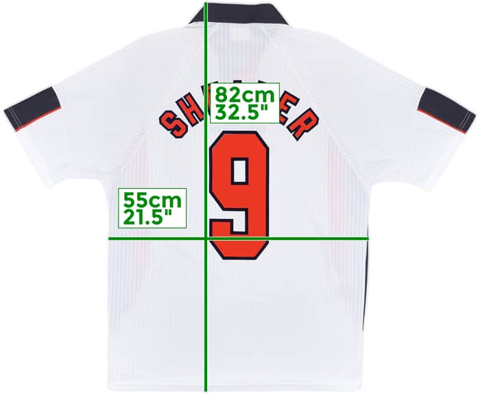 1997-99 England Home Shirt Shearer #9 - 8/10 - (L)