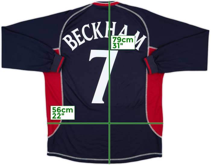 2000-01 Manchester United Third L/S Shirt Beckham #7 - 10/10 - (L)
