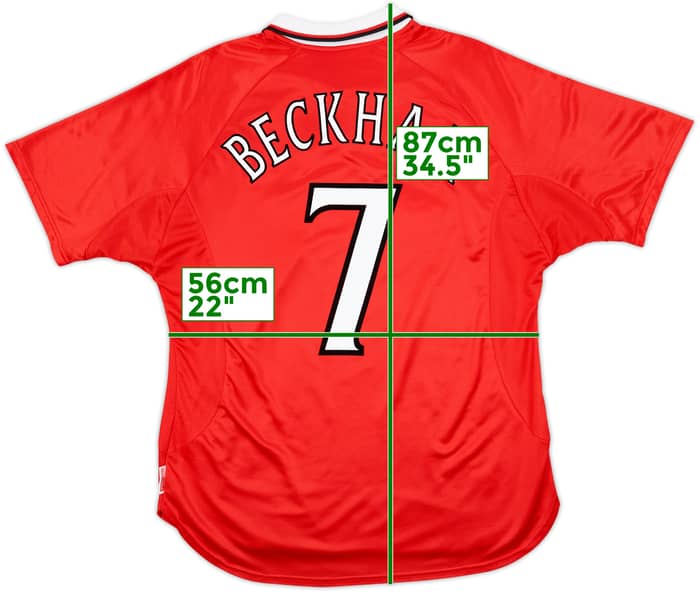 1999-00 Manchester United 'CL Winners' Shirt Beckham #7 - 10/10 - (XL)